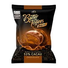 ARCOR BALA BUTTER TOFFEES CHOCOLATE INTENSE 53% CACAU PCT 400GRS